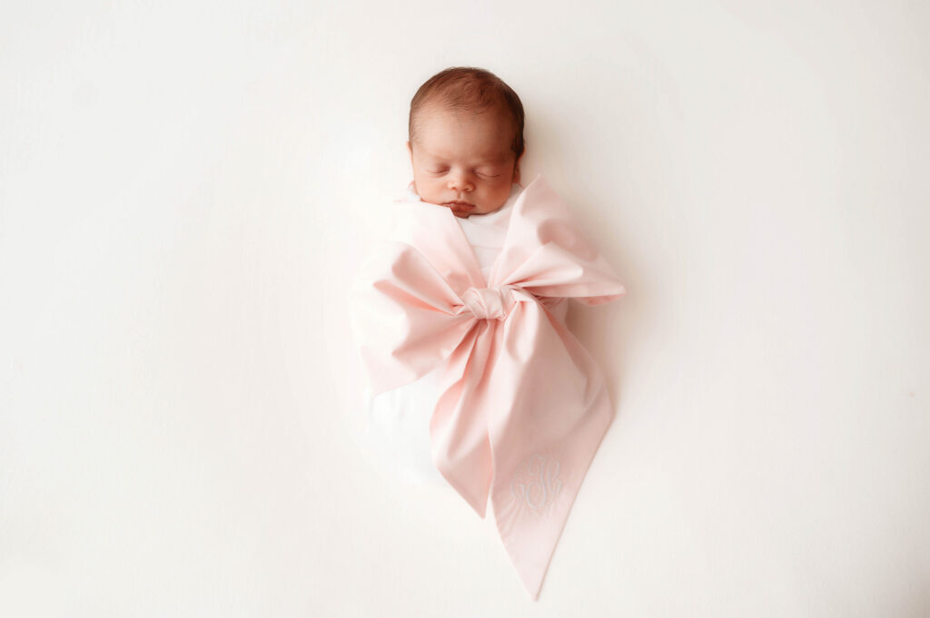 Newborn Baby posed for Newborn Portrait Session at Holy City Babies Portrait Studio in Charleston, SC. 