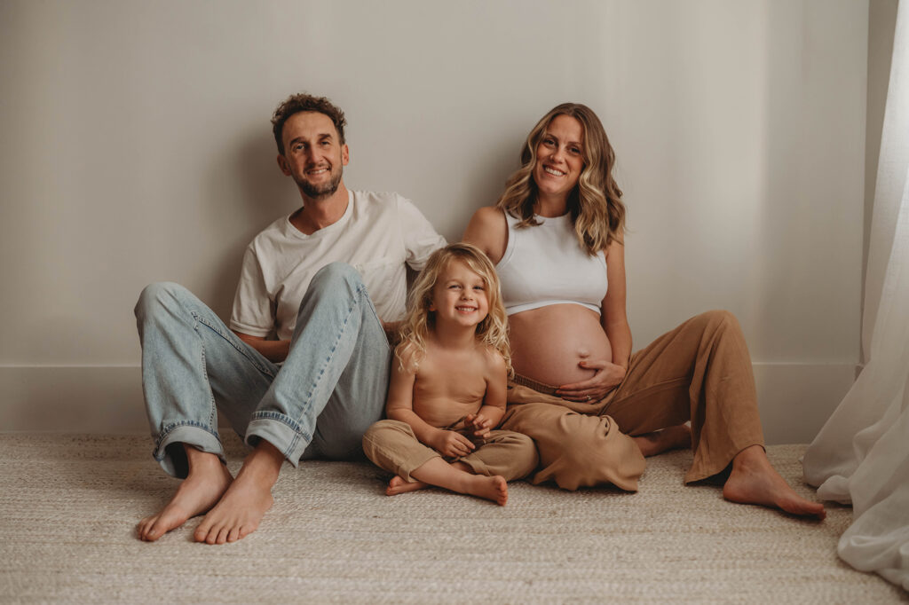 Expectant Mother poses for Studio Maternity Portrait Session at Holy City Babies Maternity Portrait Studio in Charleston, SC.