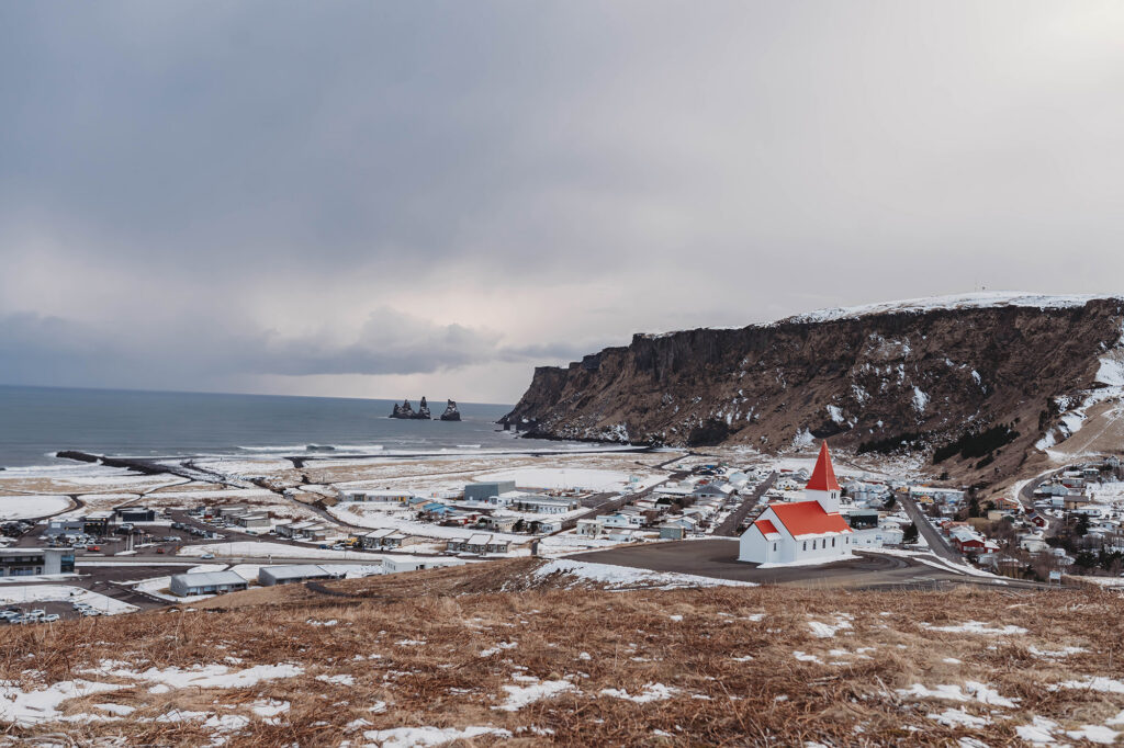 Landscape Photo of the iconic church in Vik Iceland.