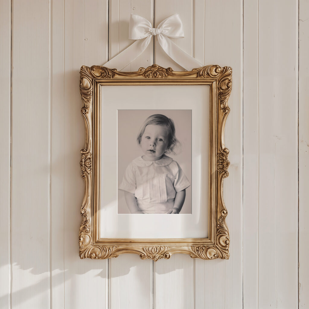 Traditional Heirloom Portrait shot at Holy City Babies Portrait Studio in Charleston, SC. 