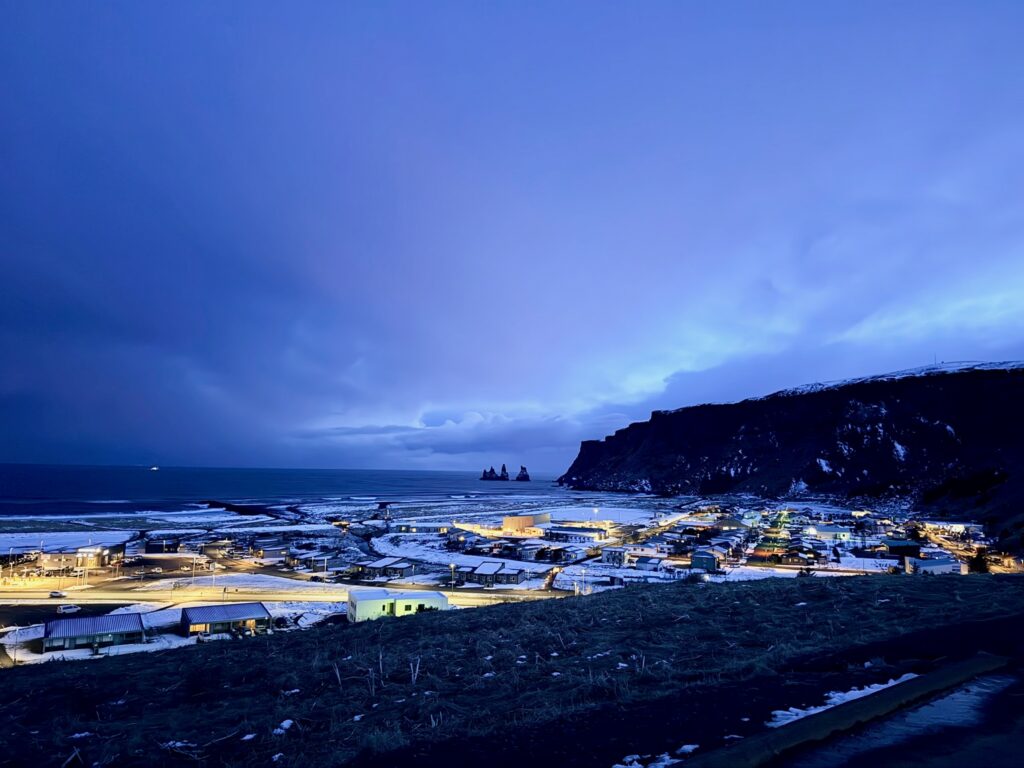 Vik Iceland at night. 