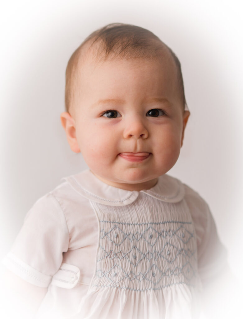 Traditional Heirloom Portrait shot at Holy City Babies Portrait Studio in Charleston, SC. 