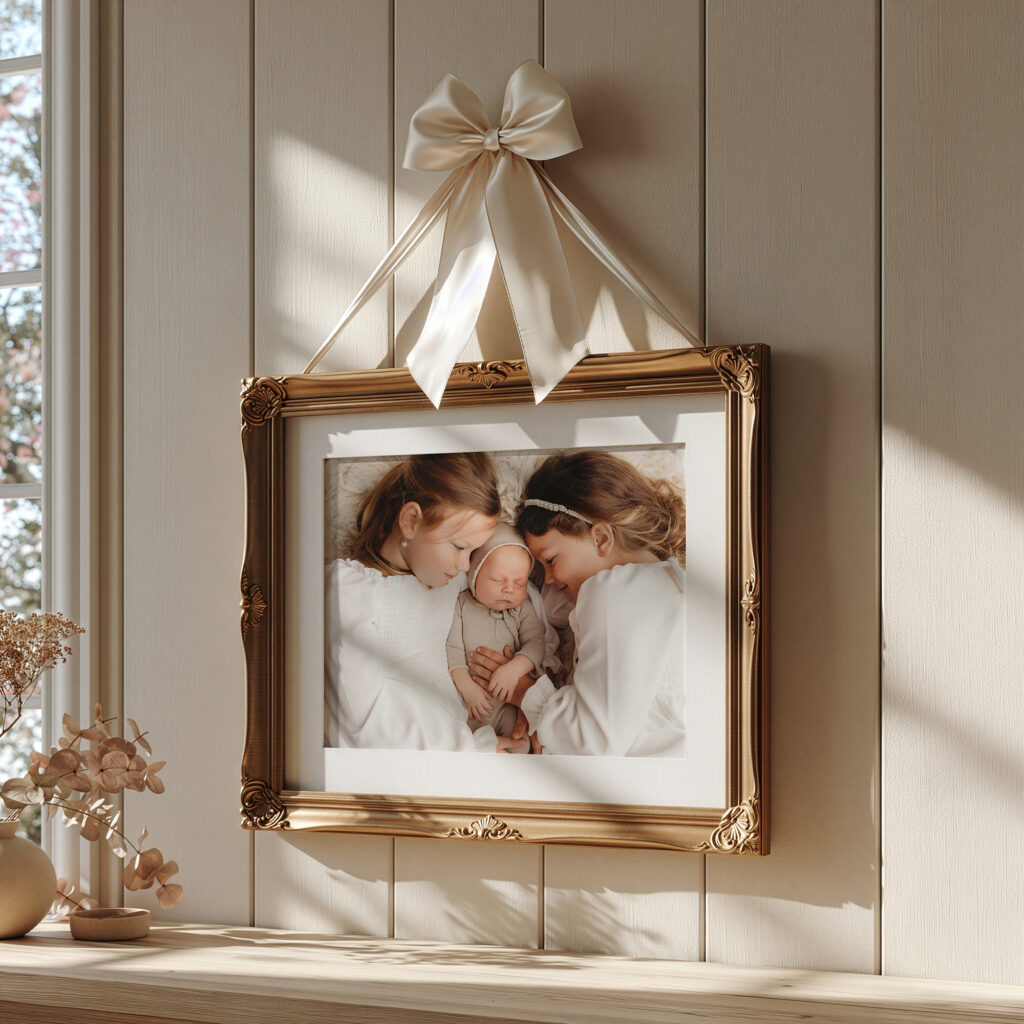Holy City Babies Newborn Photography Studio in Charleston, SC offers a Full Service, Luxury Portrait Experience including selection of collection of archival artwork including professionally framed wall art, gallery-wrapped canvases, handcrafted heirloom albums, archival image folio boxes featuring matted fine art prints, keepsake print boxes, tabletop acrylic photo blocks, professionally matted gift prints, and custom-designed holiday cards and birth announcements.
